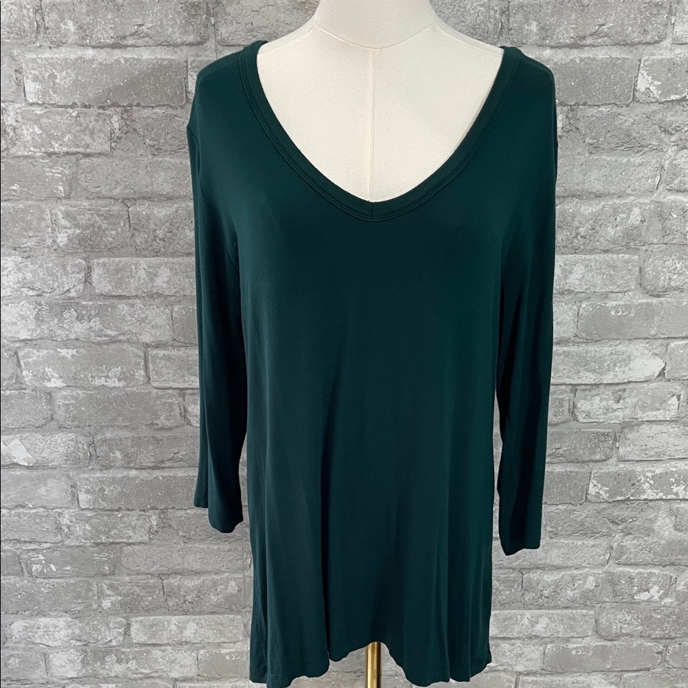 Nine Britton Deep Green Long Sleeve Top